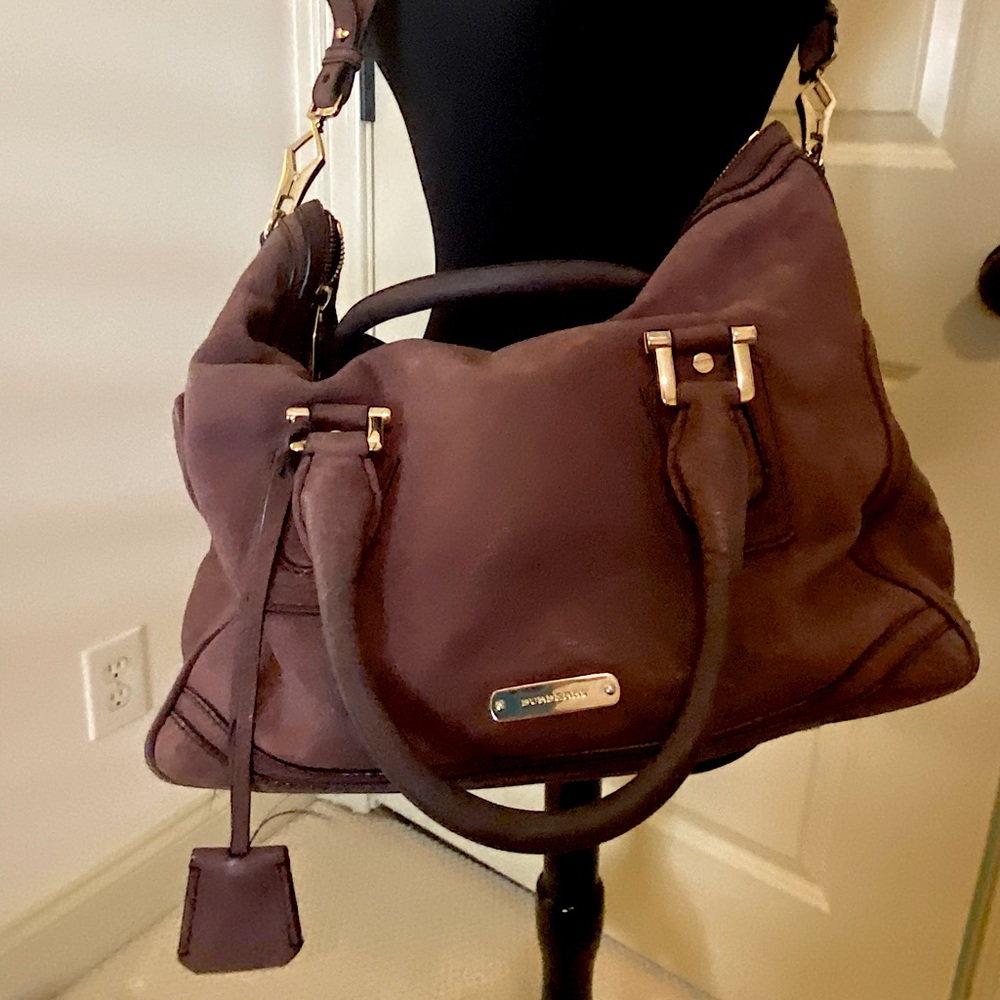Burberry Brown Leather 2-way Satchel Bag